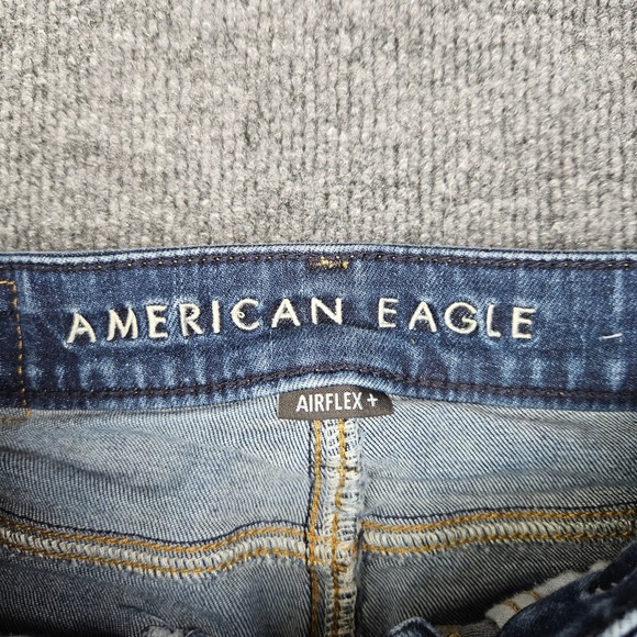 American Eagle Original Straight Jeans Mens 26x30(29) AIRFLEX+ Dark Wash Stretch - Picture 2 of 11